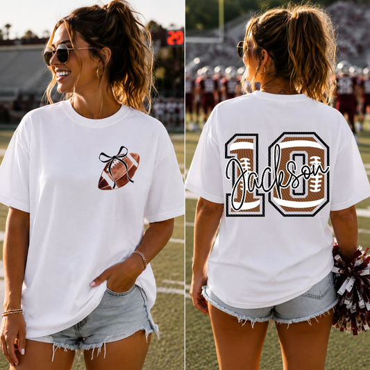 Football Mom Custom Spirit Wear | Custom Name & Football Number