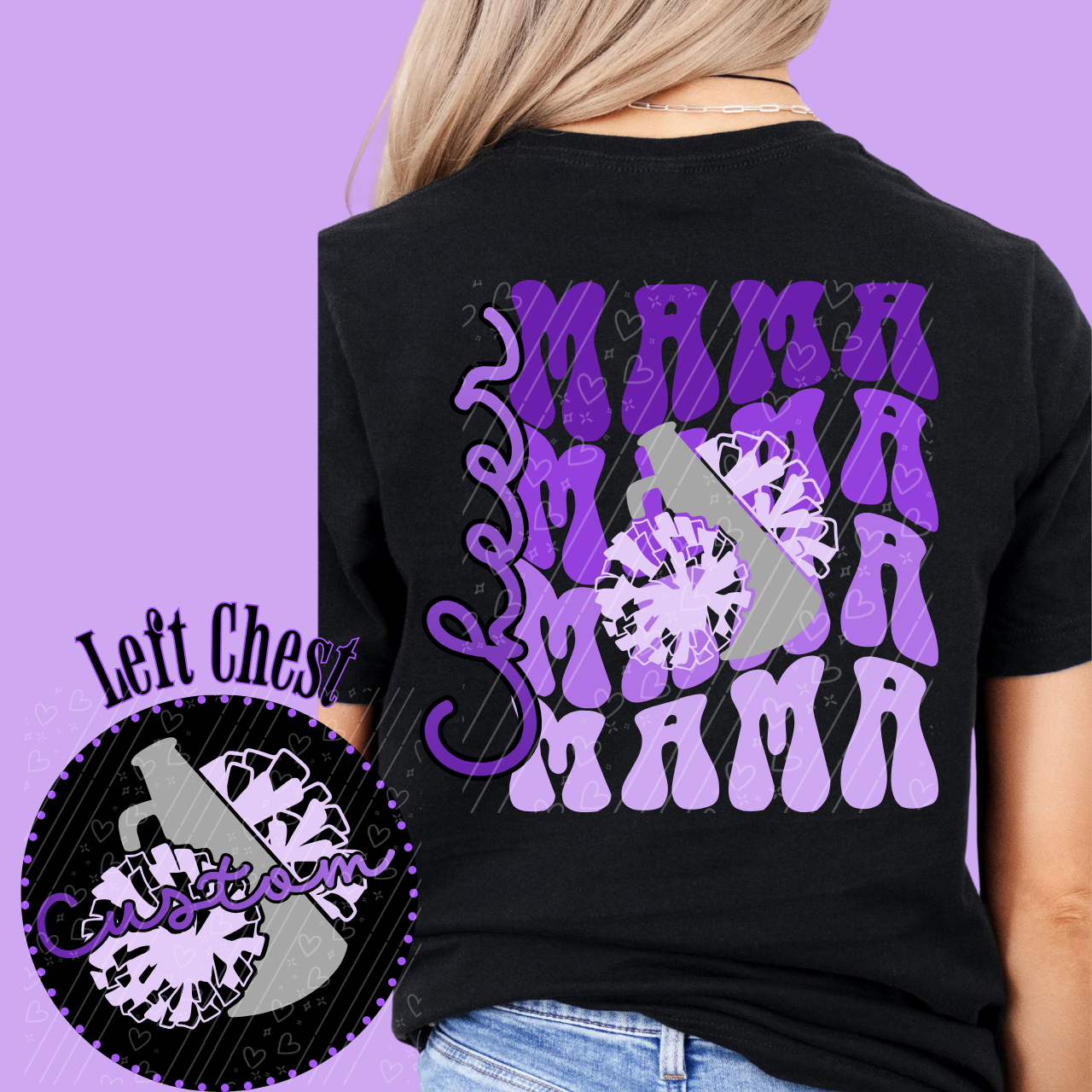 Custom Ombre Cheer Mama