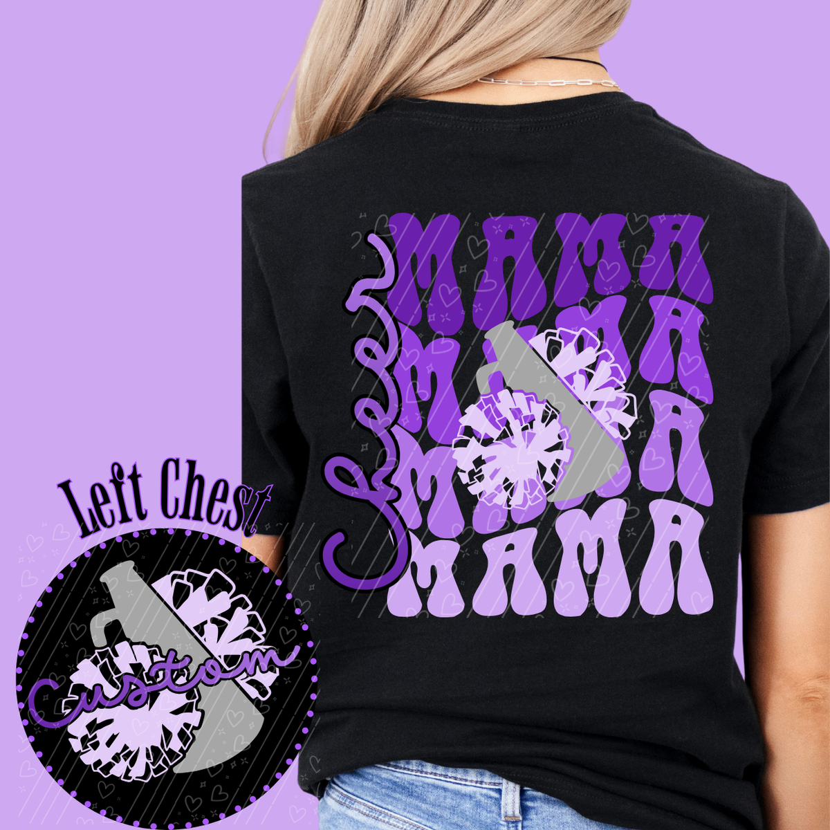 Custom Ombre Cheer Mama