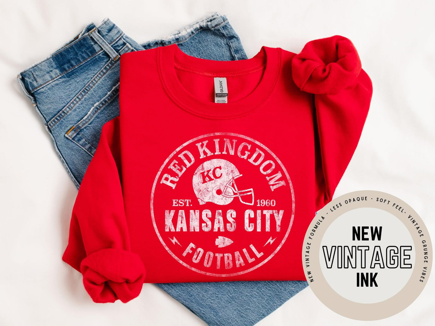 Red Kingdom Football - vintage Ink