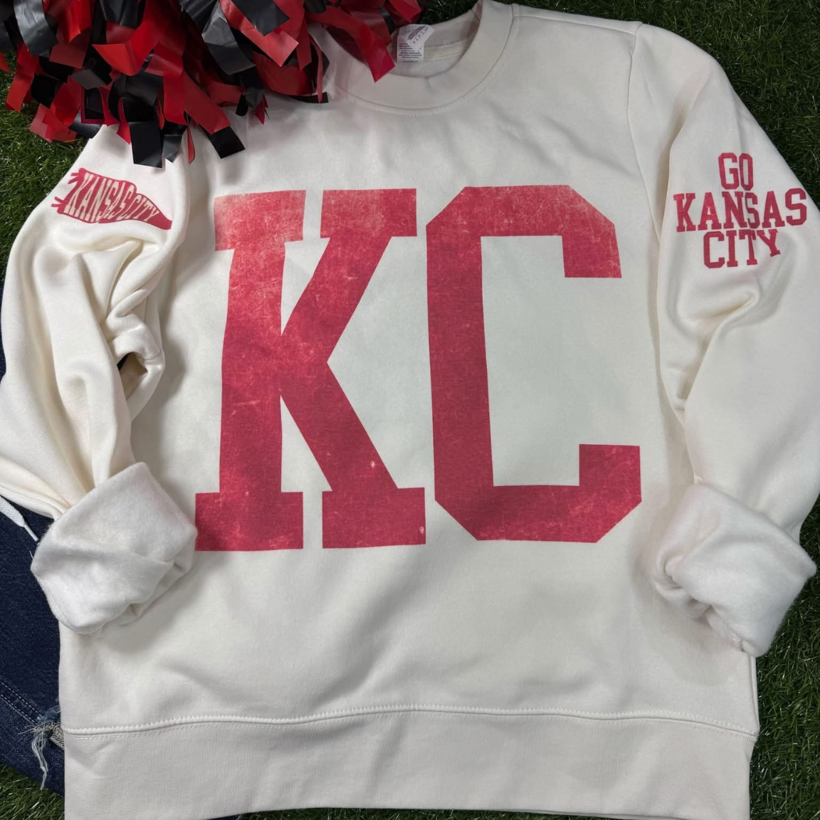 Distress KC Spirit Crewneck