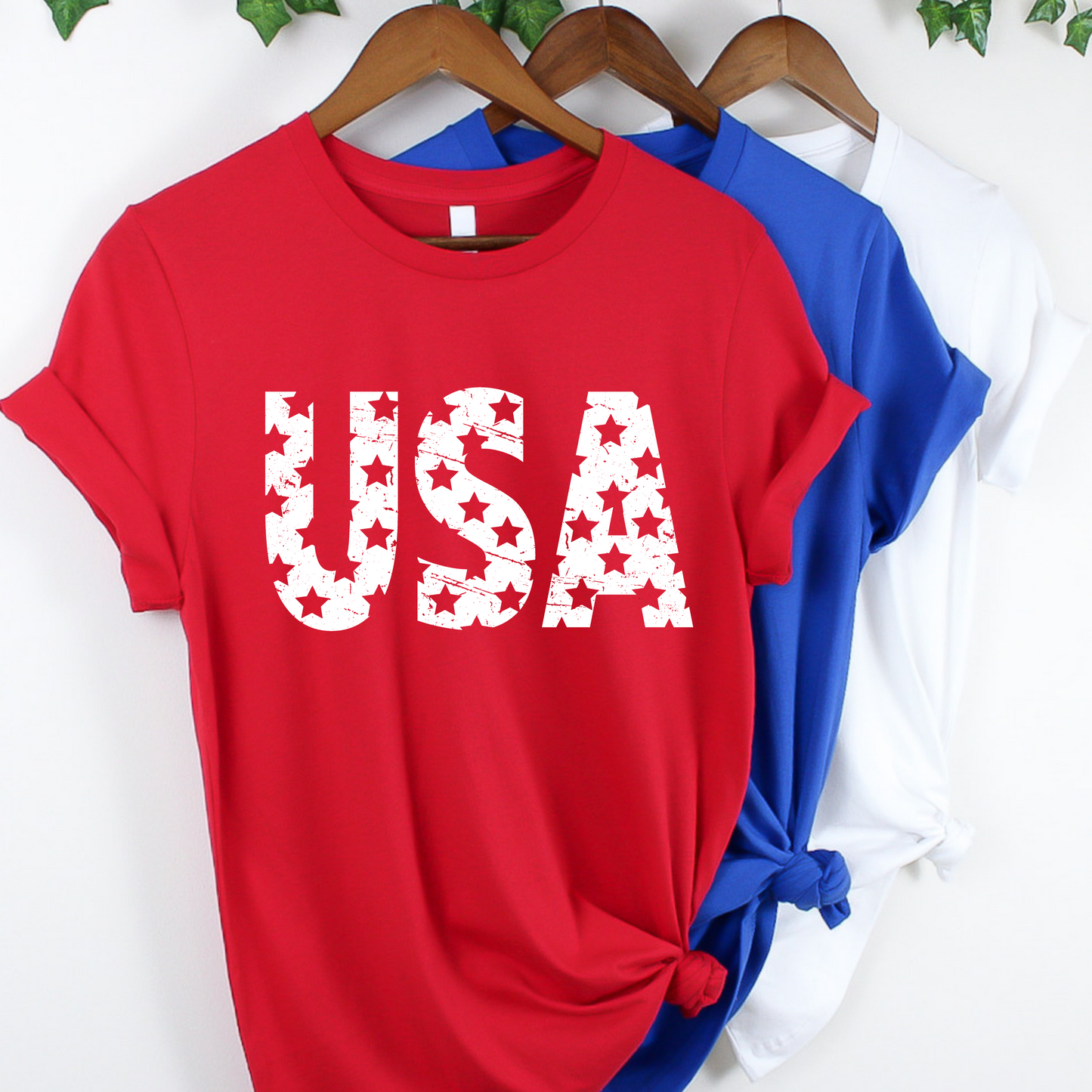 Distressed USA - Red, White & Blue Patriotic Shirt