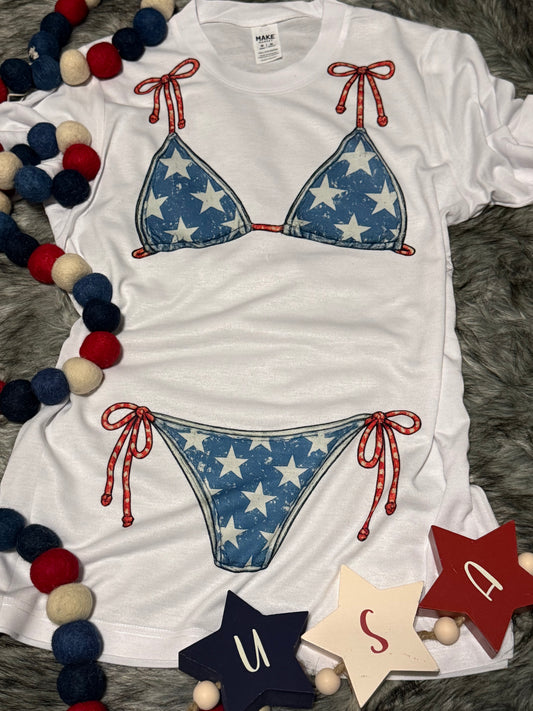 Stars and Strip Bikini Graphic Tee