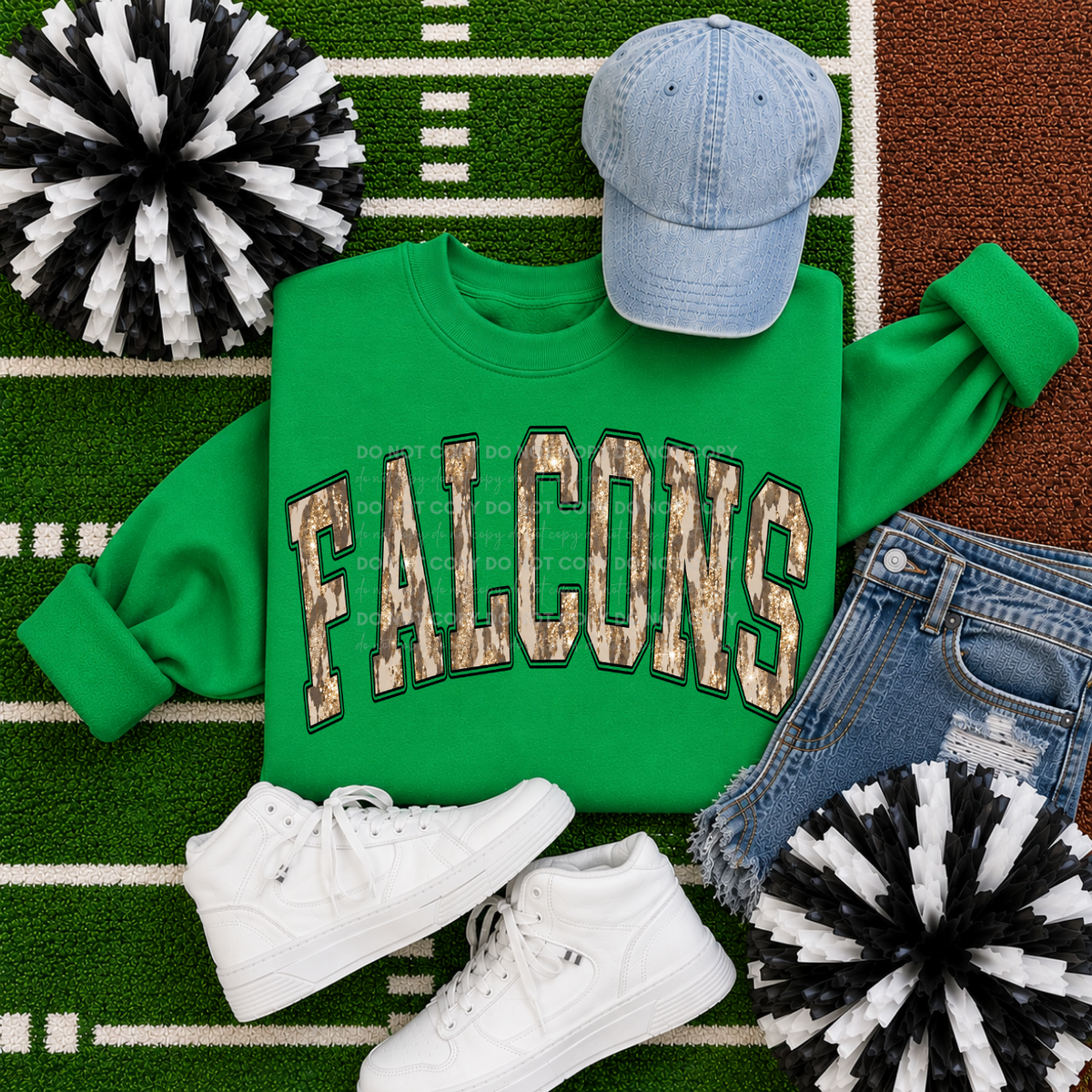 Falcons Camo Glitter