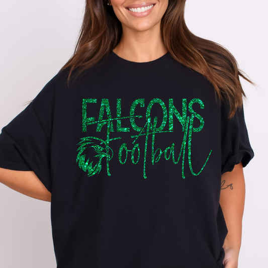 Falcons Football Faux Glitter