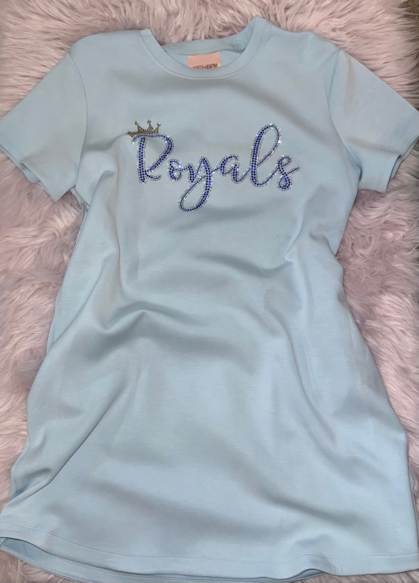 Cozy fit Rhinestone Dress with Pockets!