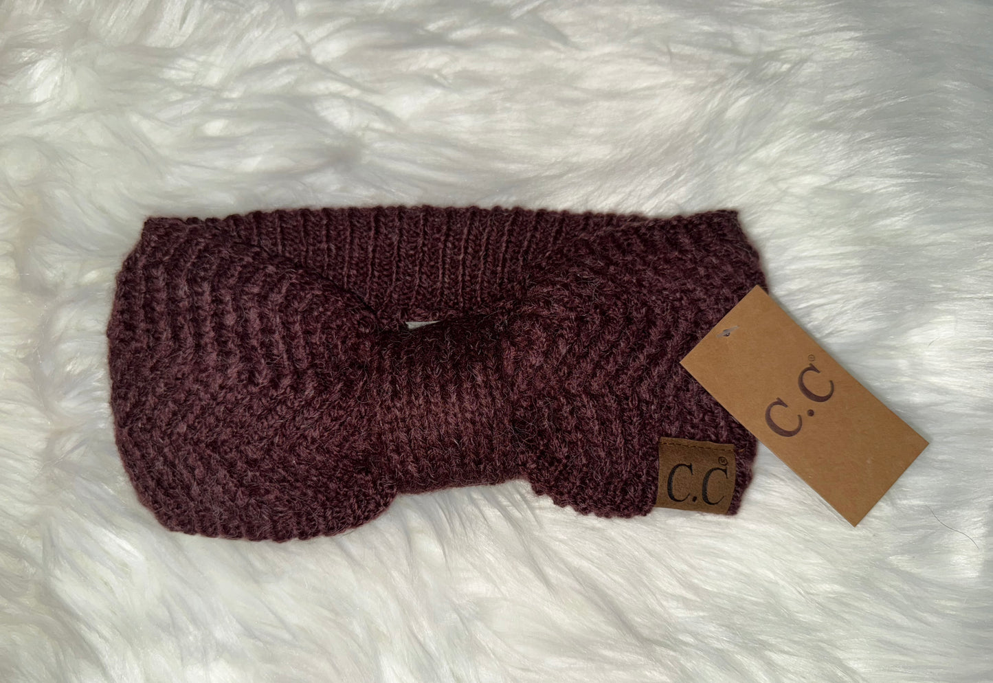 Chevron Knit Knot Head Wrap