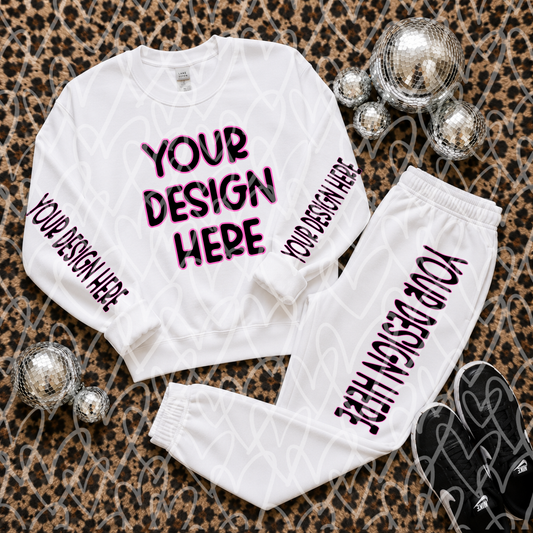 Sweatsuit Mockup Bundle | Gildan Heavy Blend Crewneck & Jogger Mockups
