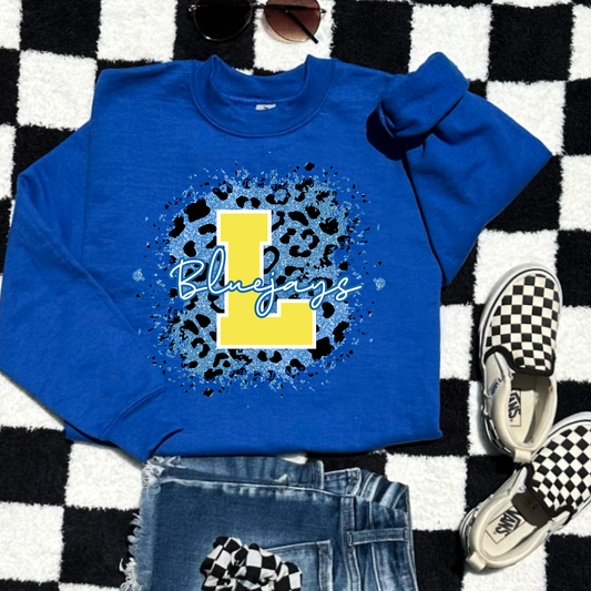 Bluejays Animal Print Glitter
