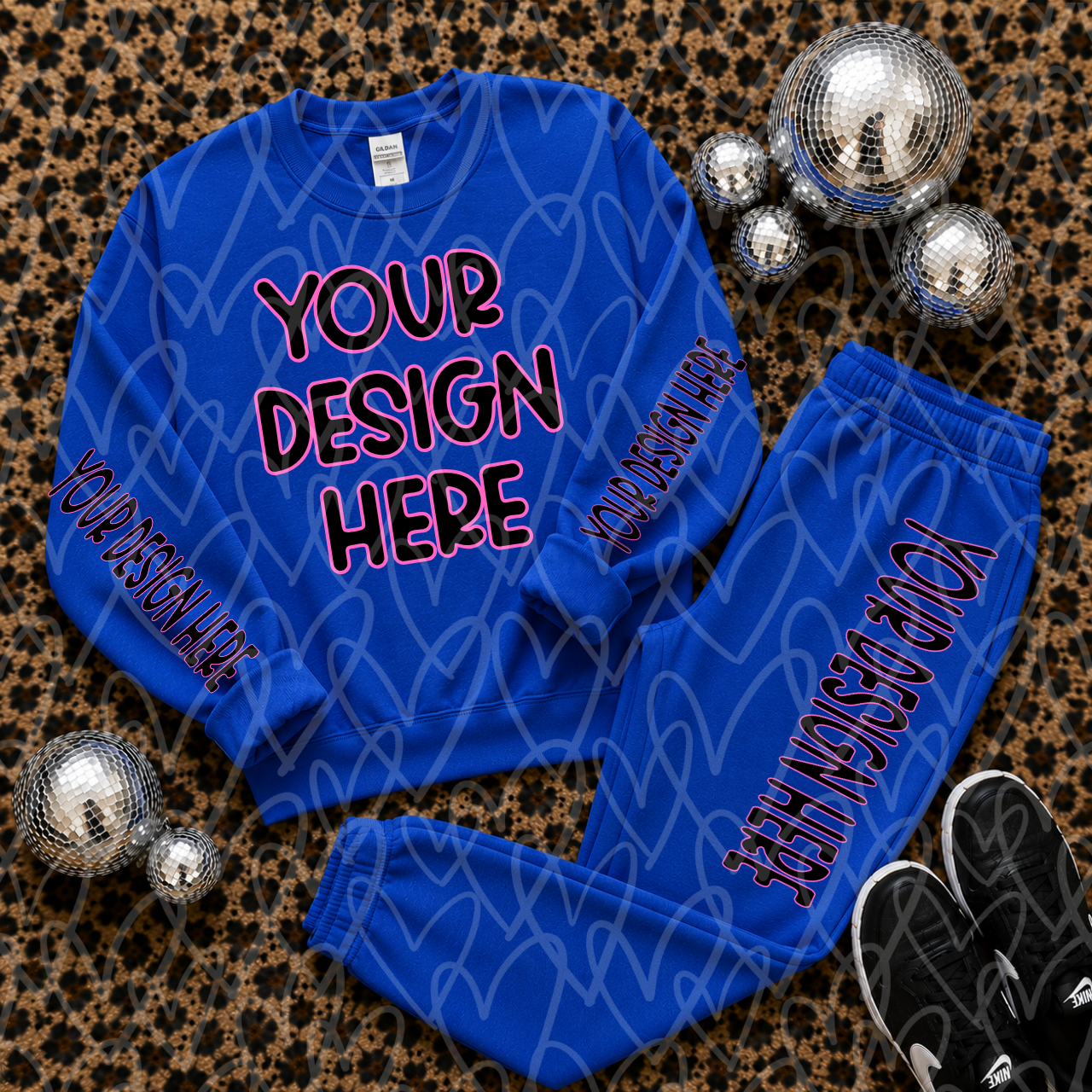 Sweatsuit Mockup Bundle | Gildan Heavy Blend Crewneck & Jogger Mockups