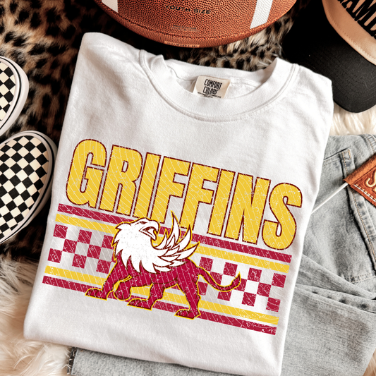 Griffins Distressed Mascot