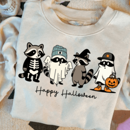 Youth Happy Halloween Ratcoon Clan
