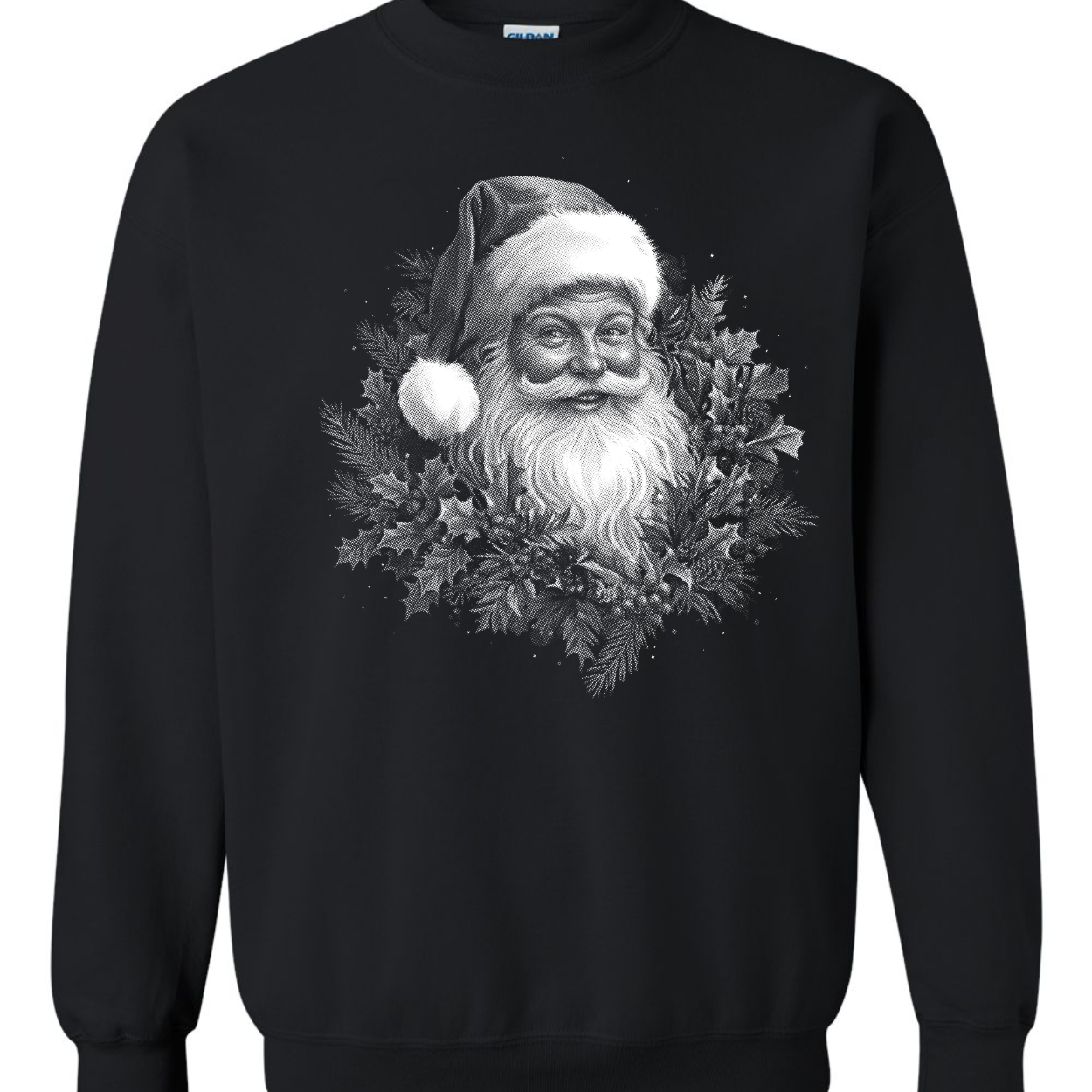 Vintage Holly Jolly Santa Sweatshirt – Retro Christmas Crewneck