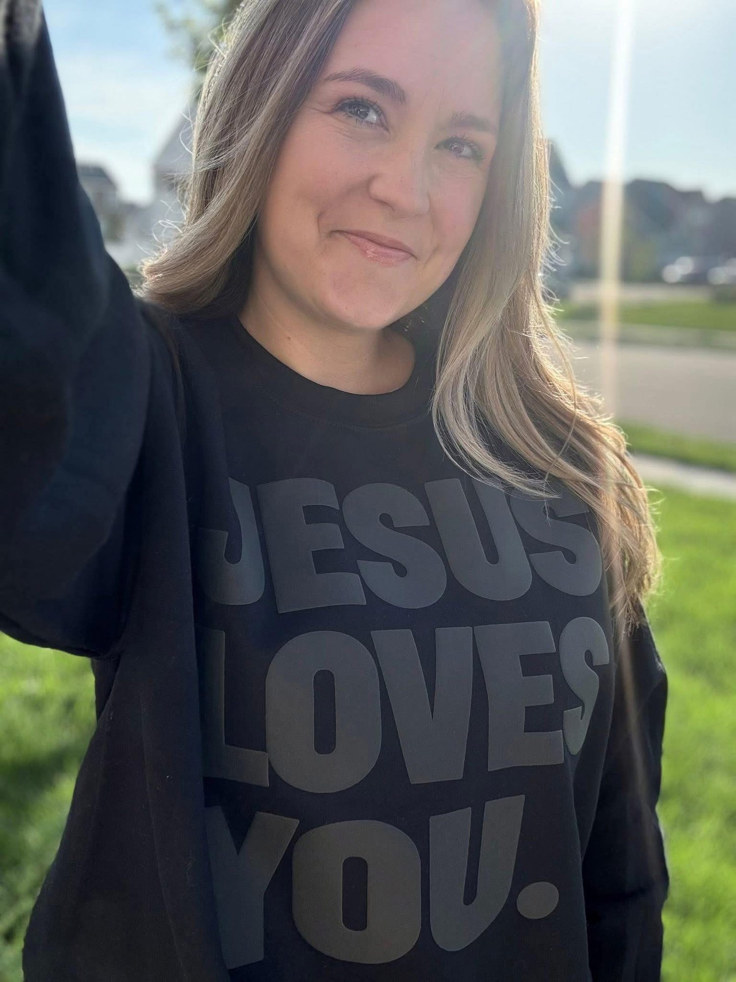 Jesus Loves You Puff Sweatshirt