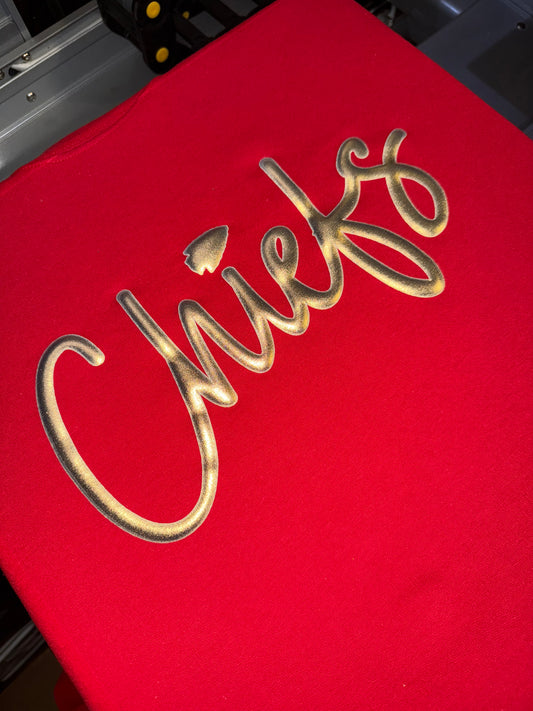 Metallic Puff Chiefs Script