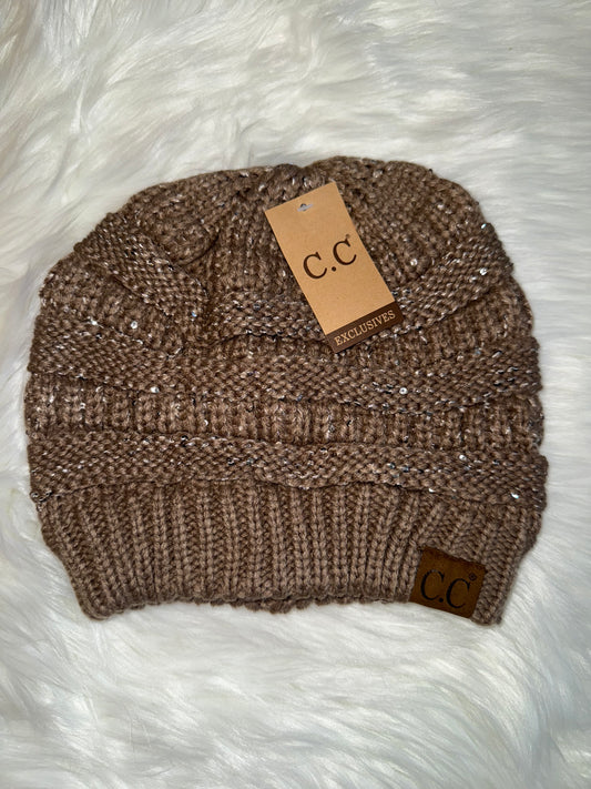 Sequin CC Beanie