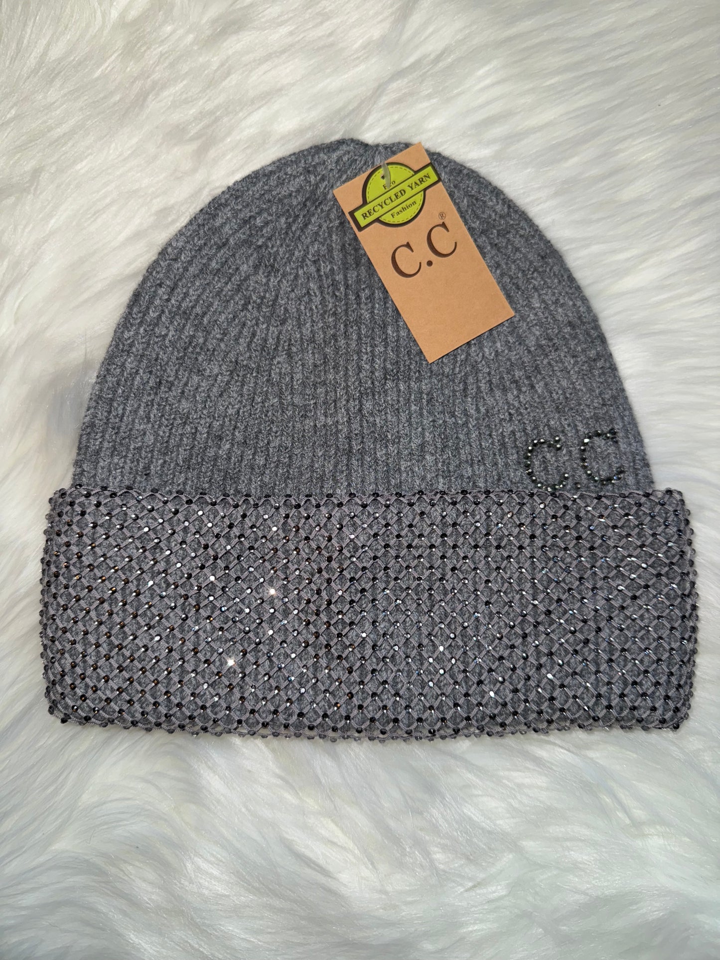 Rhinestone Net CC Beanie