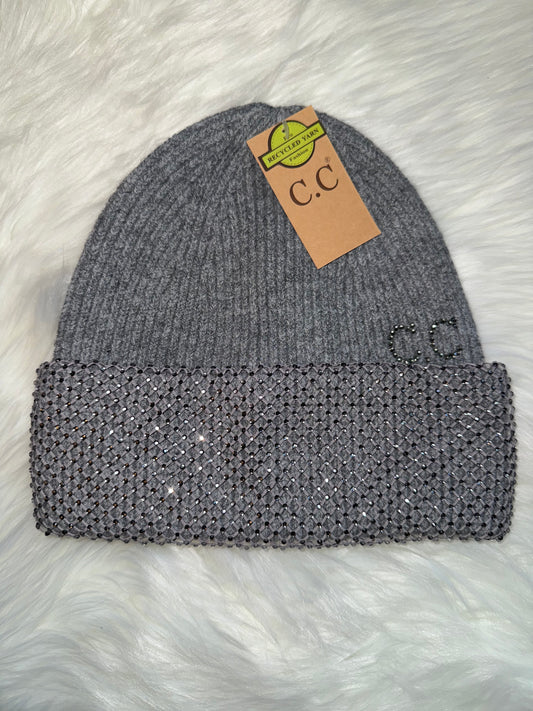 Rhinestone Net CC Beanie