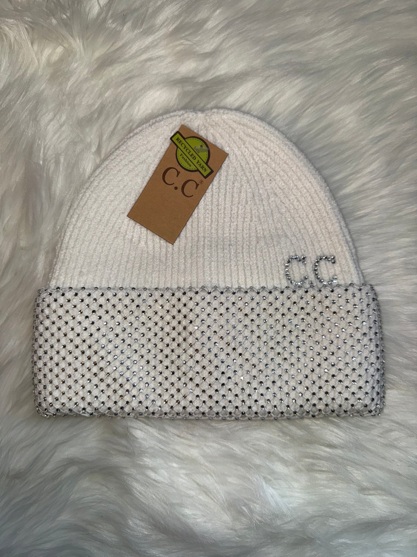 Rhinestone Net CC Beanie