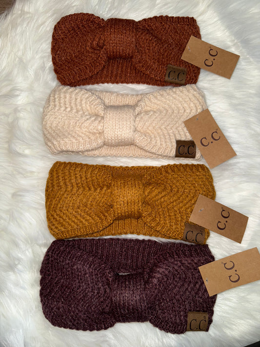 Chevron Knit Knot Head Wrap