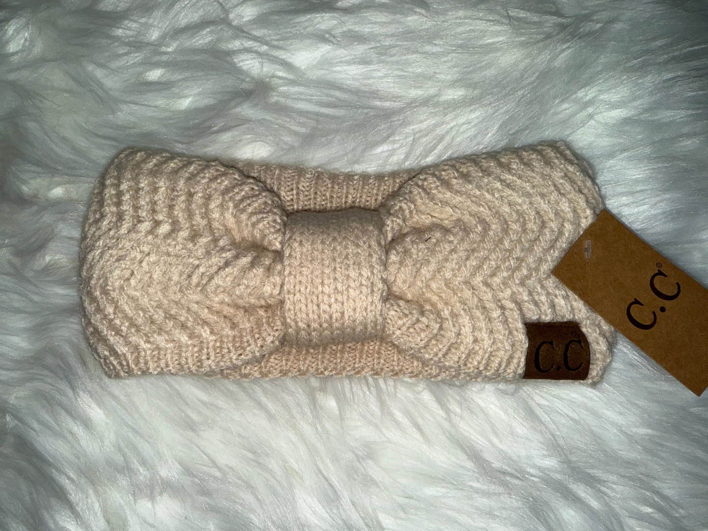 Chevron Knit Knot Head Wrap