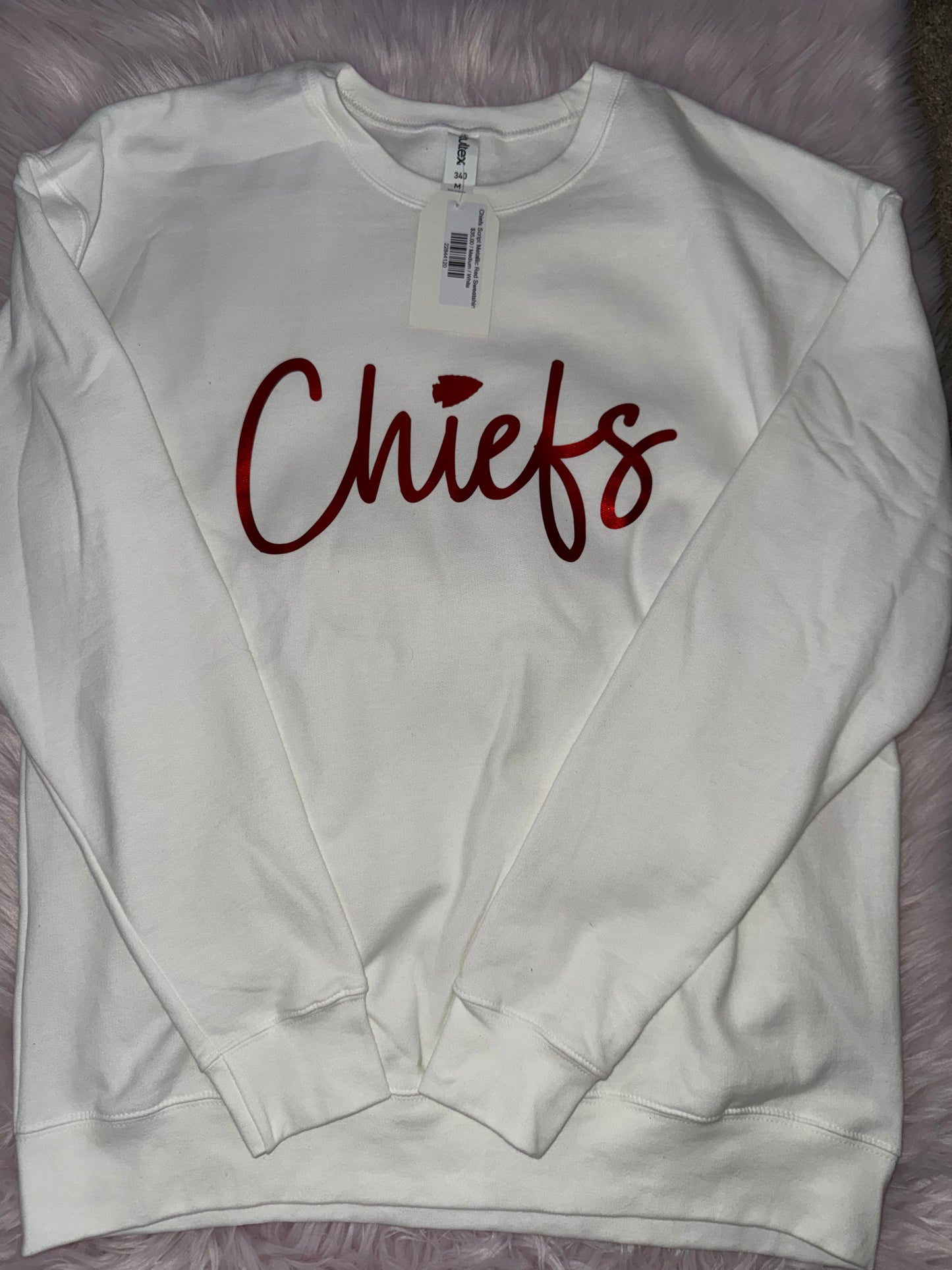 Chiefs Script Metallic Red Sweatshirt