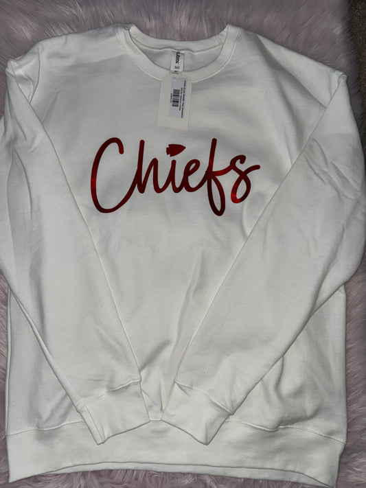 Chiefs Script Metallic Red Sweatshirt