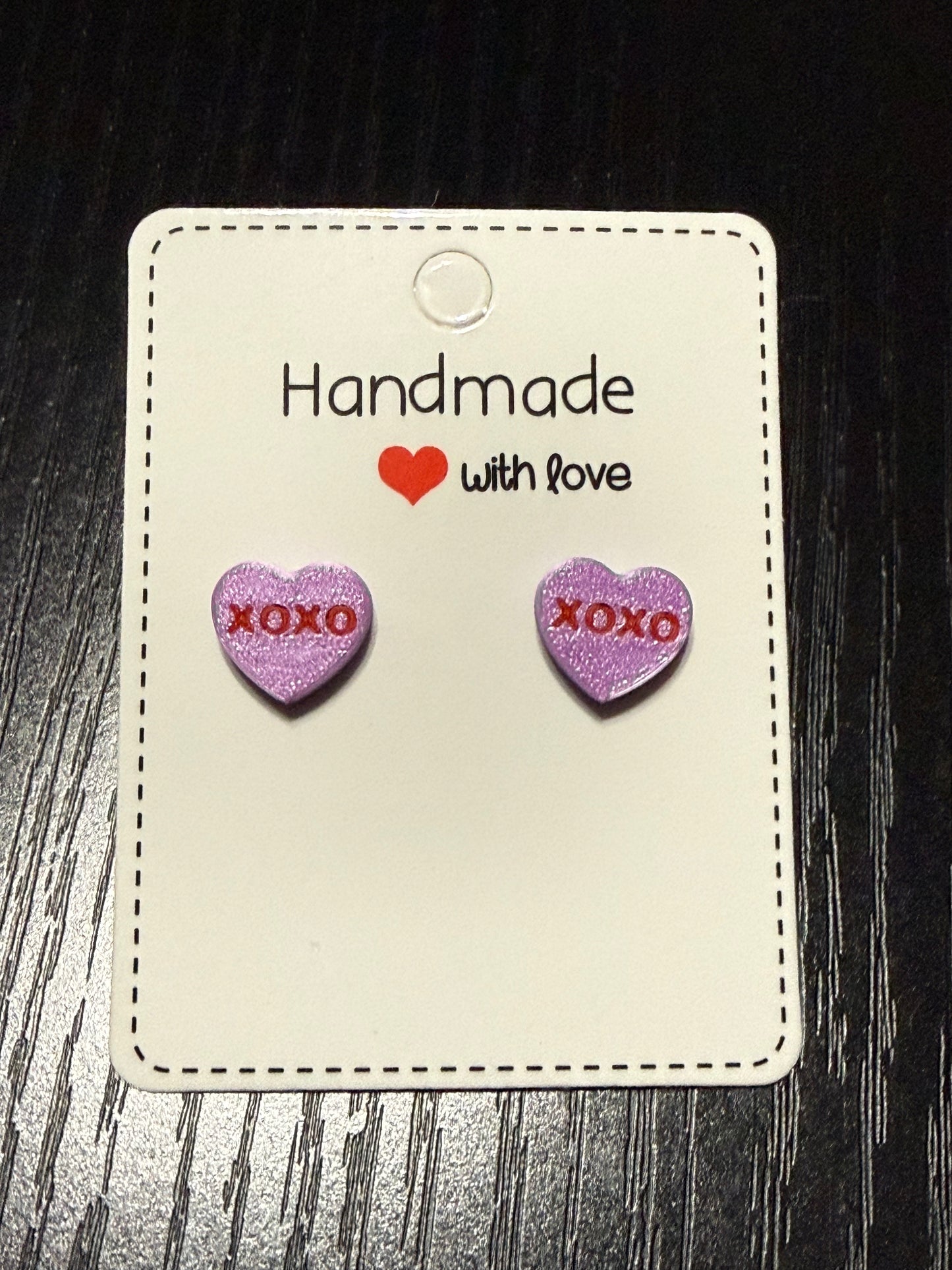 Candy Heart Studs