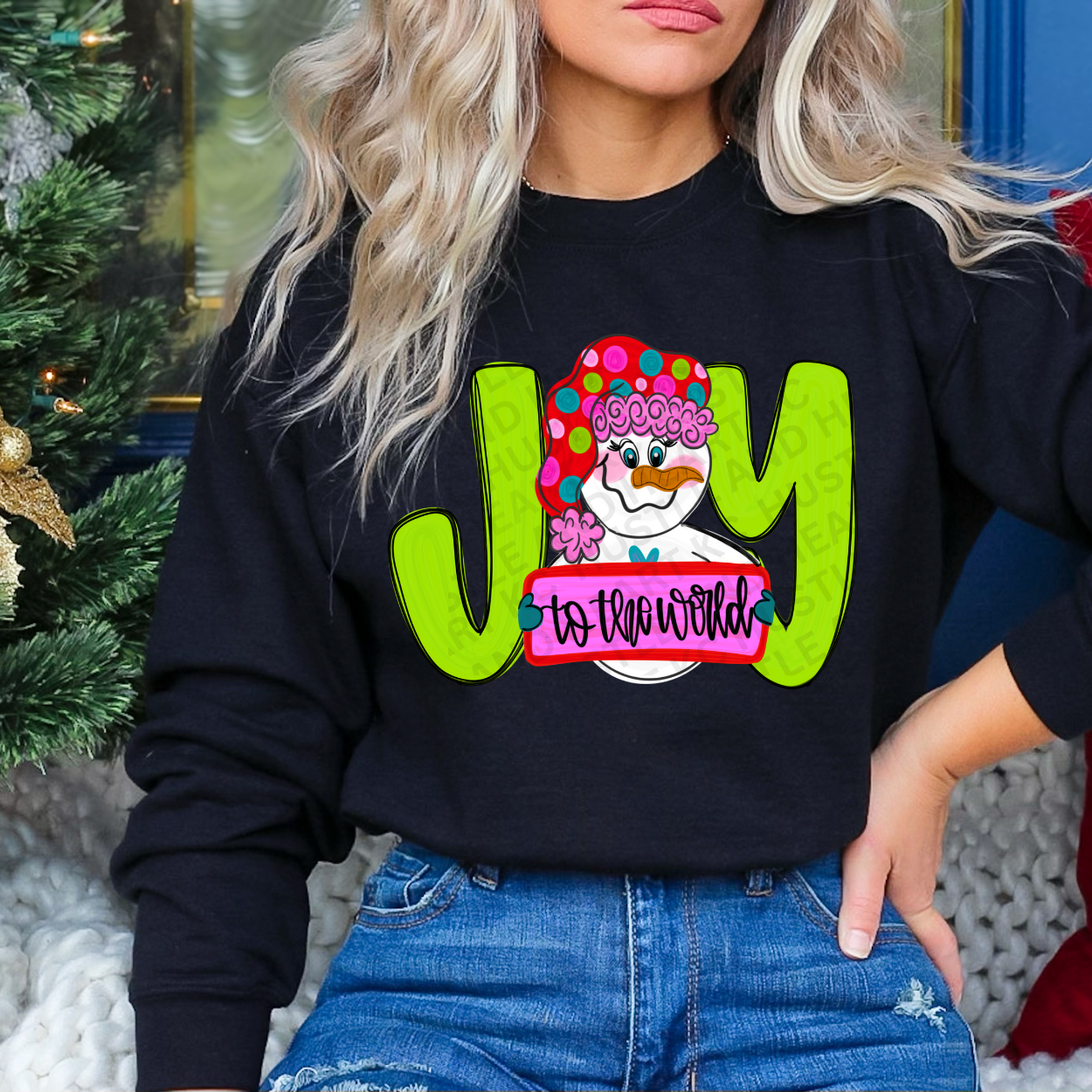 Joy to the World Snowman Sweatshirt – Bright & Festive Christmas Crewneck