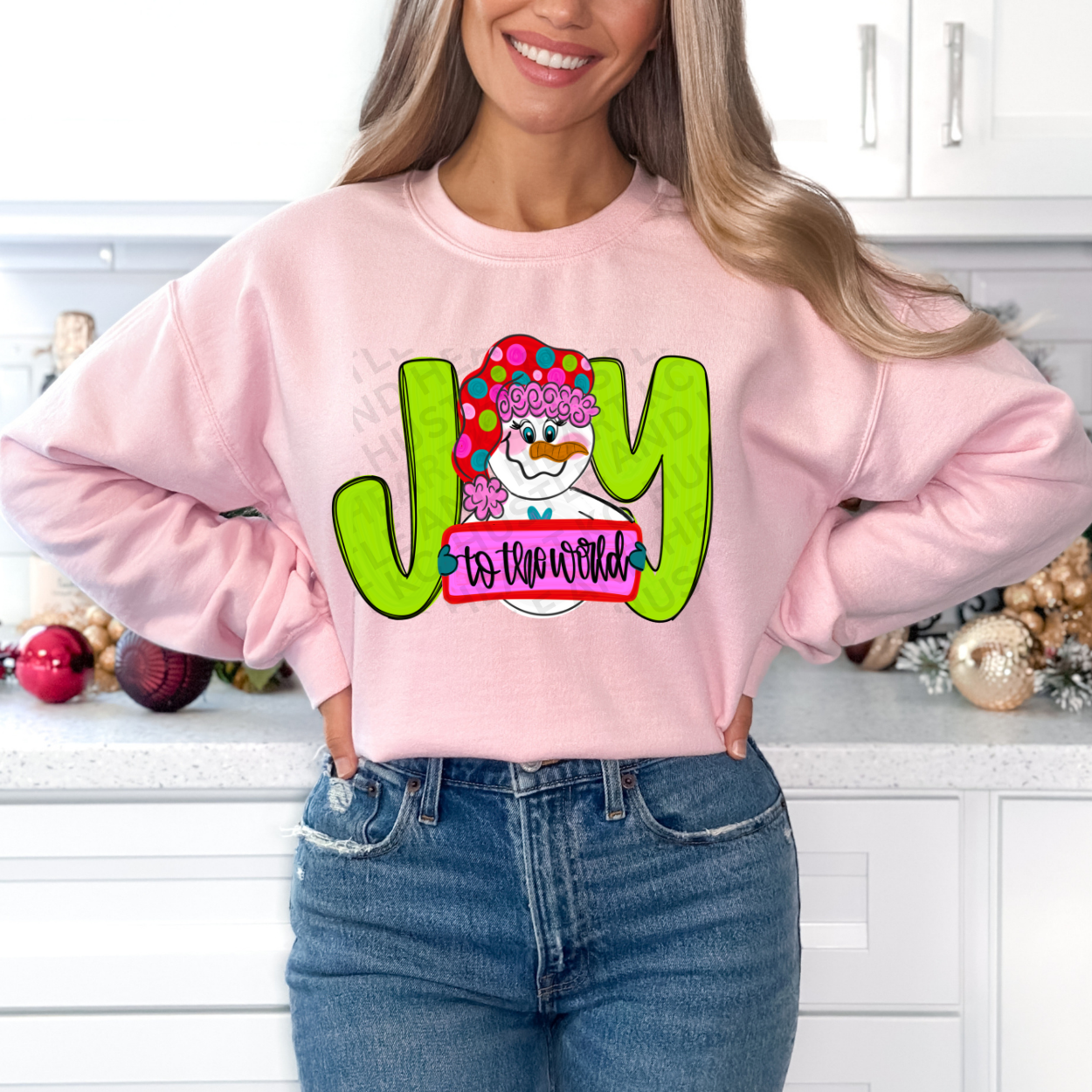 Joy to the World Snowman Sweatshirt – Bright & Festive Christmas Crewneck