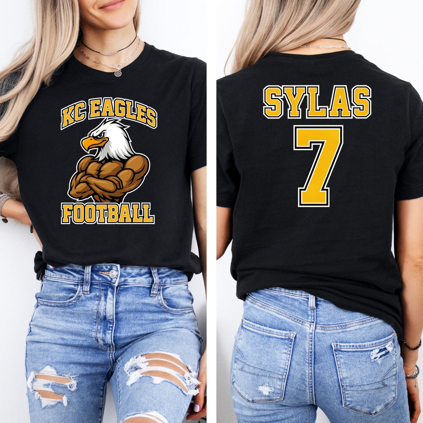 KC Eagles Football + Custom Name & Number