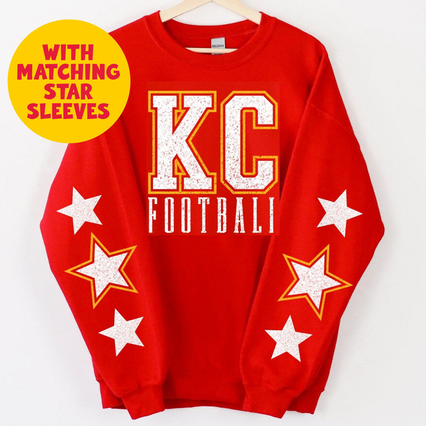 KC Football Varsity Star with sleeve stars