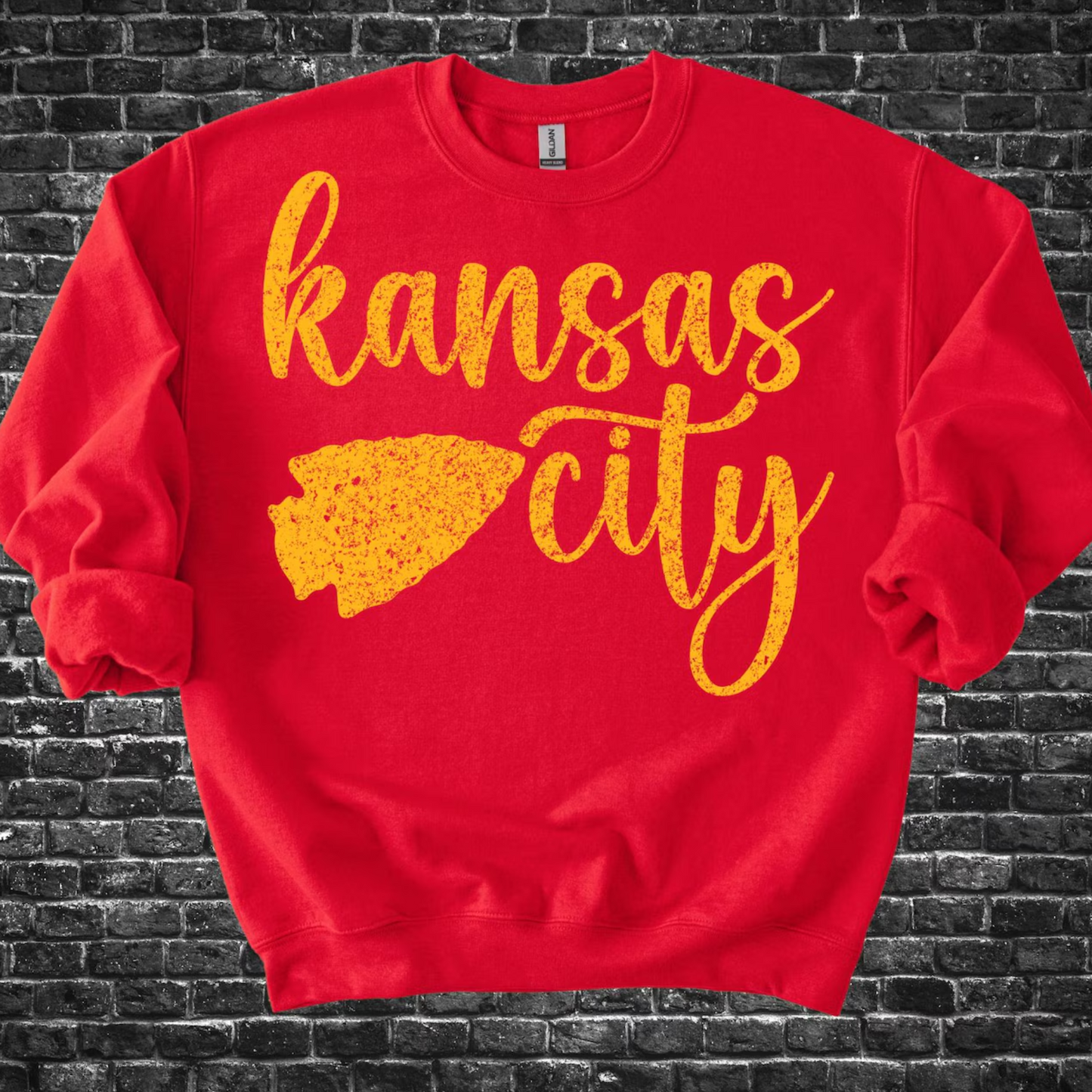 Vintage Kansas City Script Arrow