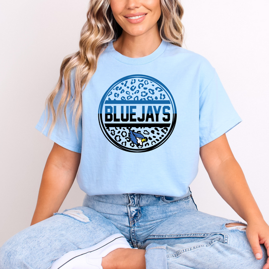 Bluejays Leopard Round - Blue n Black