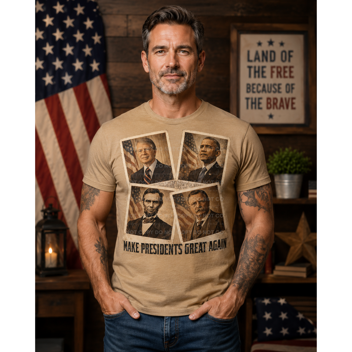 Make Presidents Great Again Patriotic Graphic Tee