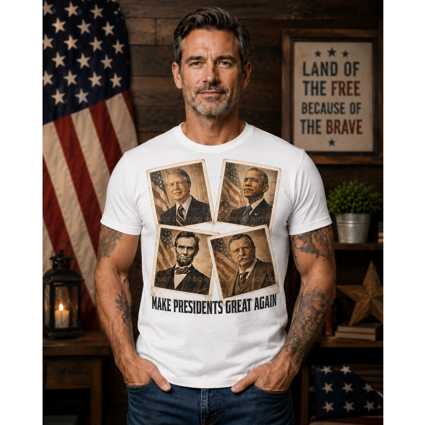 Make Presidents Great Again Patriotic Graphic Tee