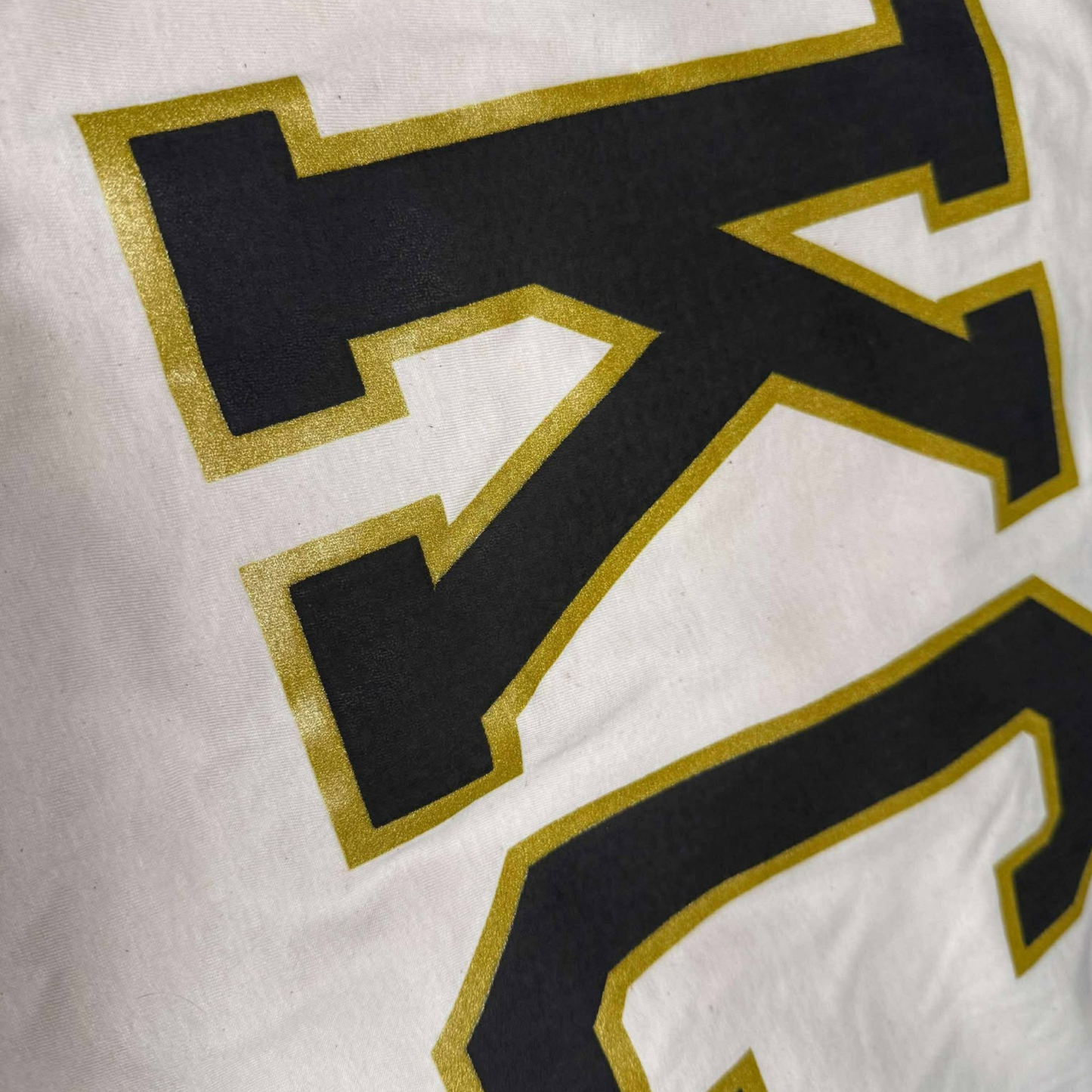 Bold KC Tee – Puff Black & Metallic Gold