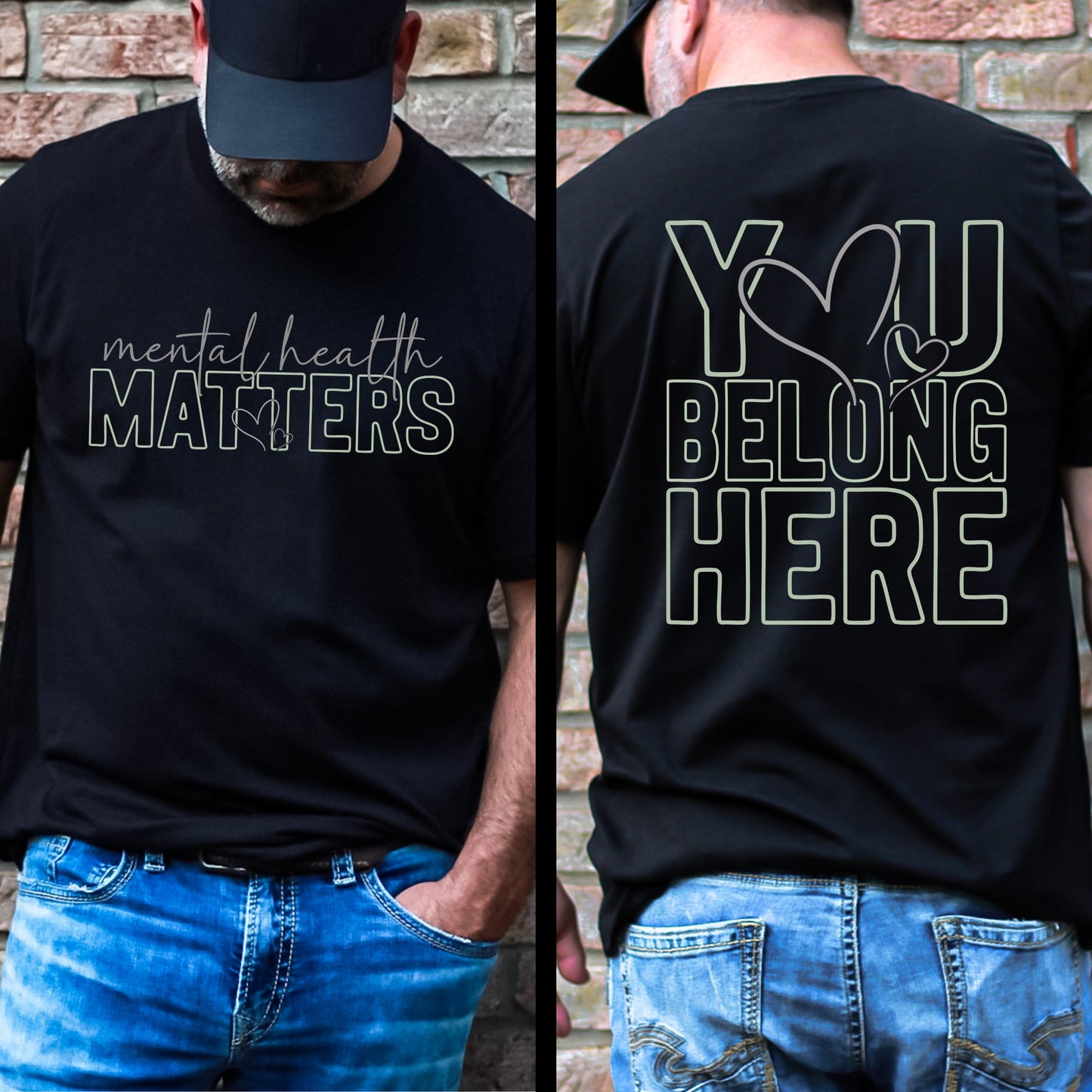 You belong here. Men's Mental health awareness shirt