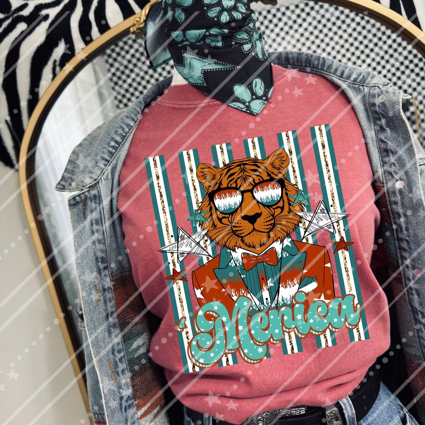 'Merica Tiger Patriotic Graphic Tee