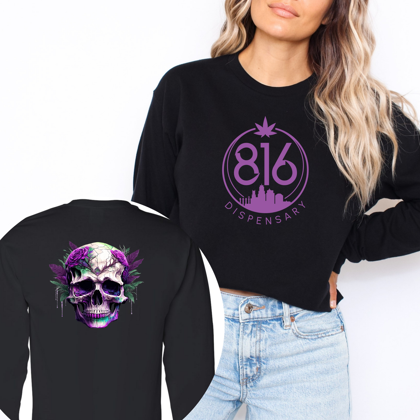 Purple Skull + 816 Logo (big - purple)