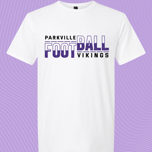Parkville Vikings Football Layered Typography Spirit Wear