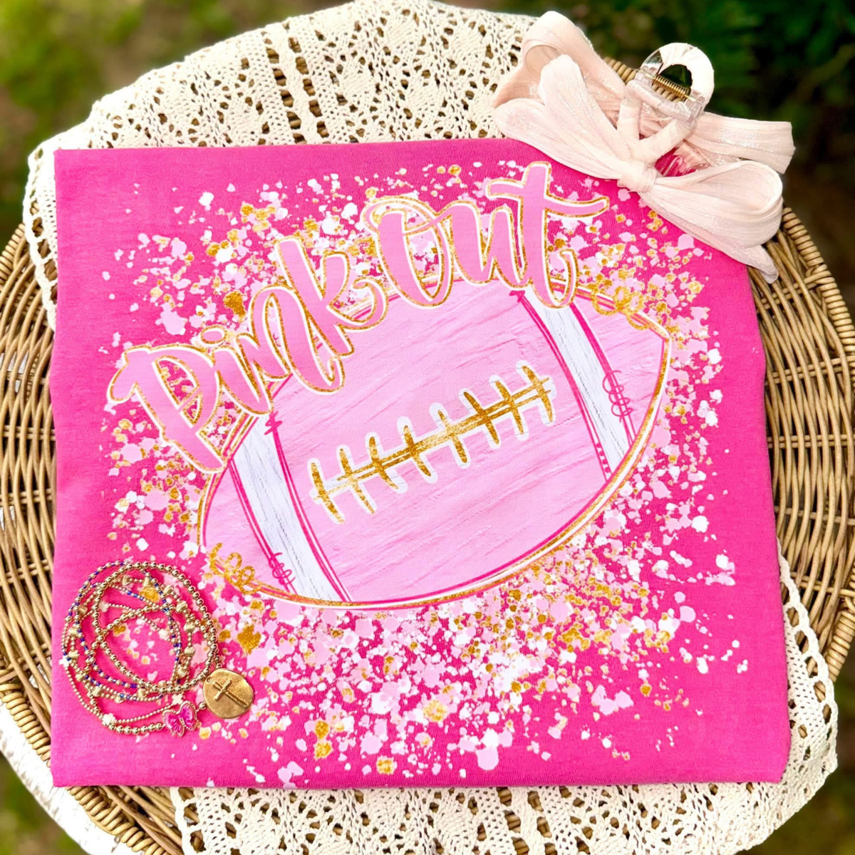 Pink Out Football Splatter