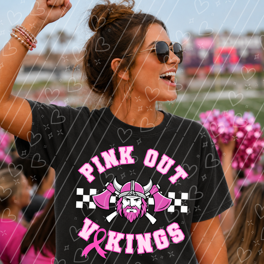 Pink Out Vikings Checkered