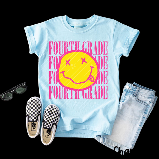 Smiley Pink Stacks Grades Youth T-Shirt
