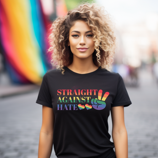 Straight Against Hate Tee – Ally Pride Edition