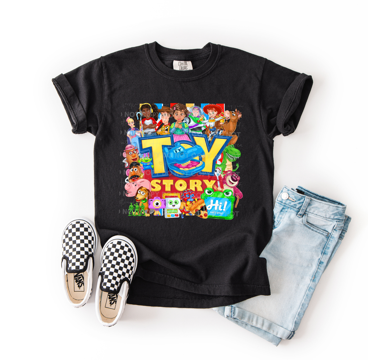 Toy Character Collage Tee – Comfort Colors Youth T-Shirt