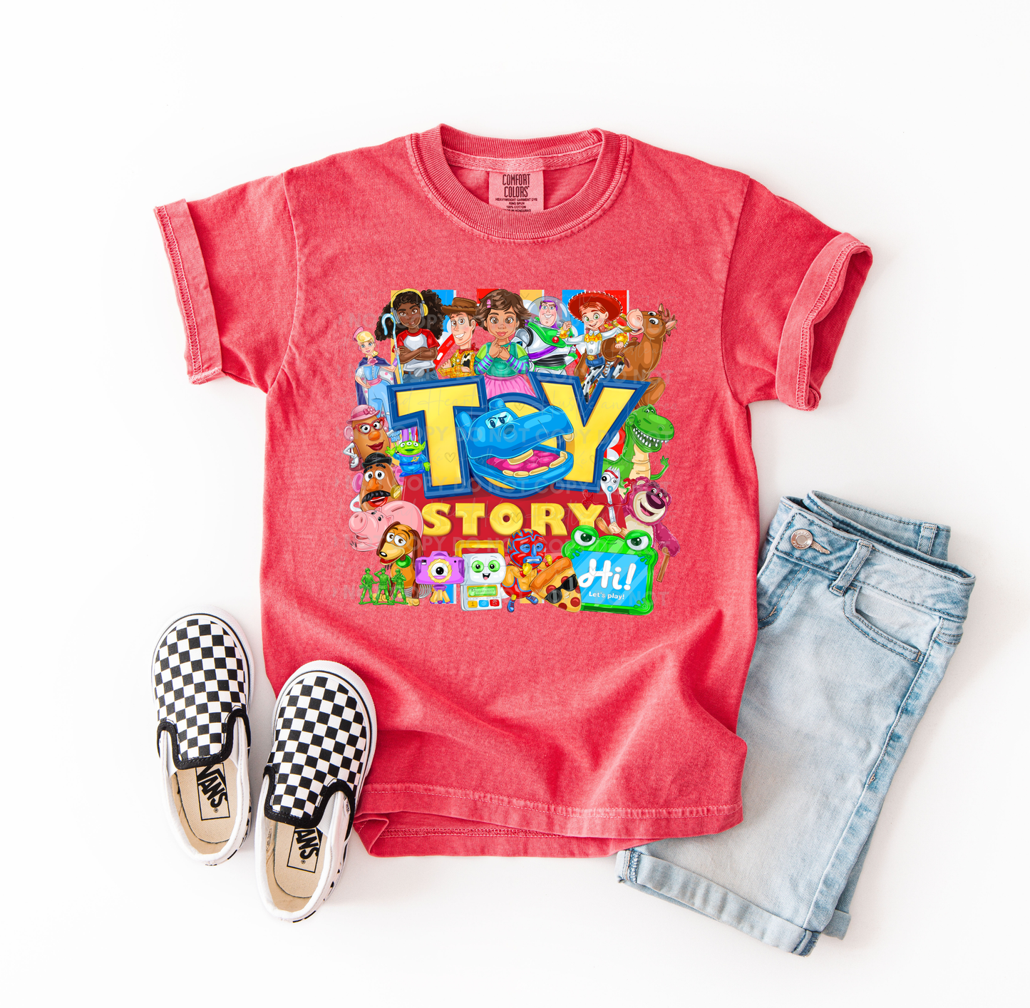 Toy Character Collage Tee – Comfort Colors Youth T-Shirt