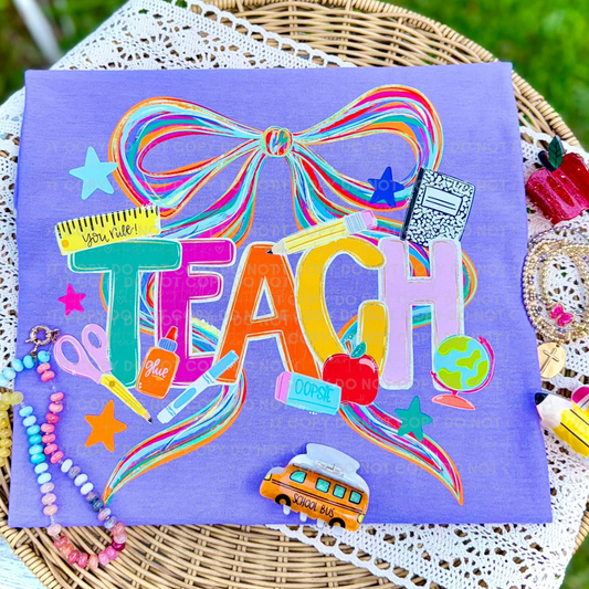 Teach Bow Doodle T-Shirt