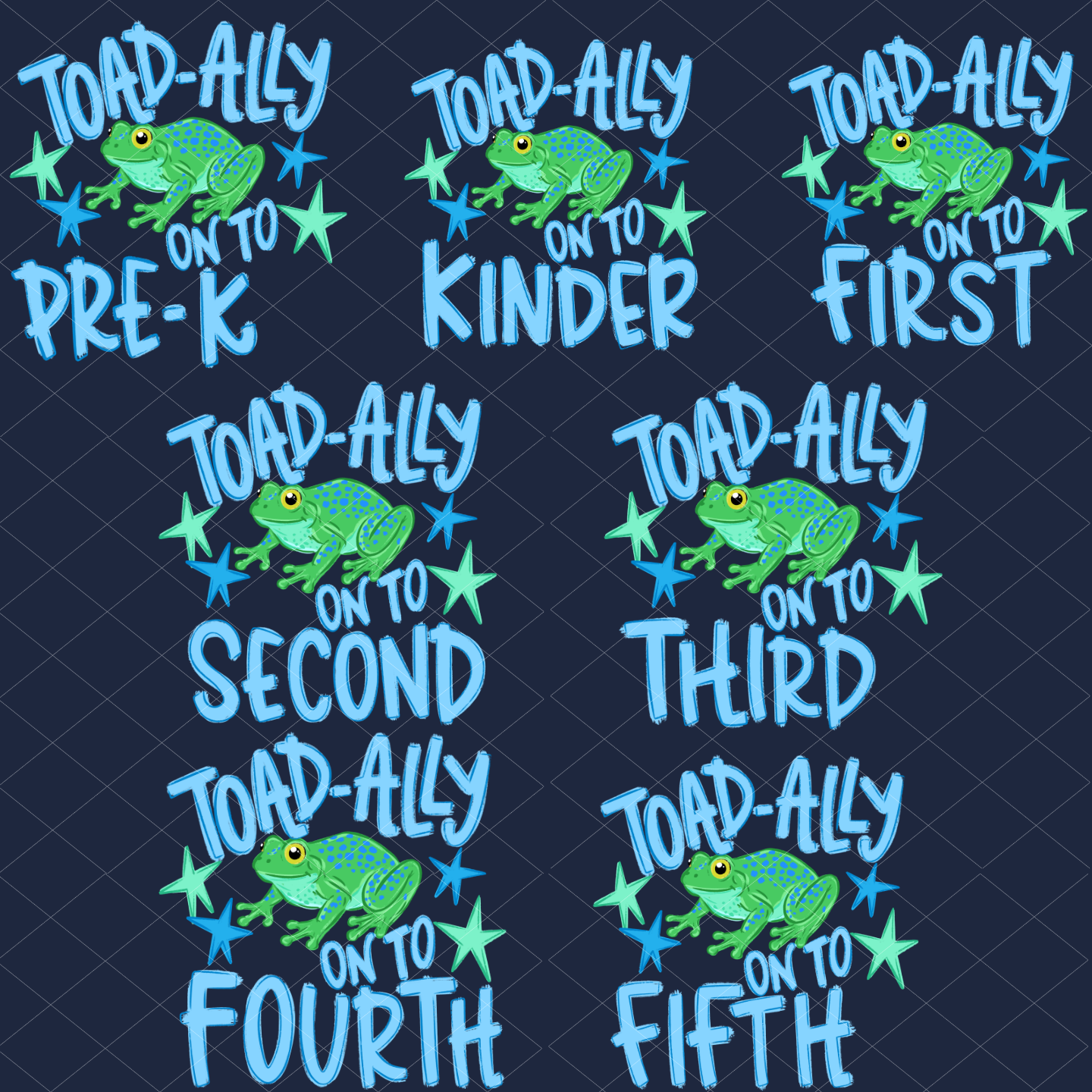 Toad-ally on to youth kids back to school design for boys.