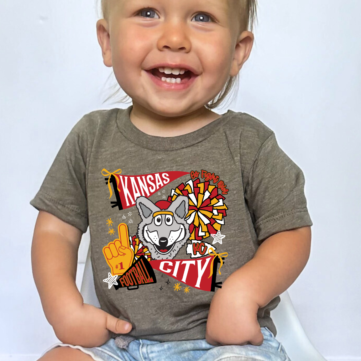 Infant Kansas City Football Collage Mascot